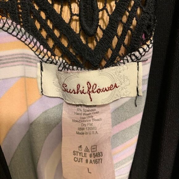 Pink and Black Swirly Racer Tank - Picture 5 of 5